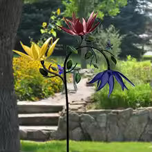 Large Metal Wind Spinners Windmill For Yard And Garden Outdoor Art Decoration Garden Windmill Colorful Decoration Dropship